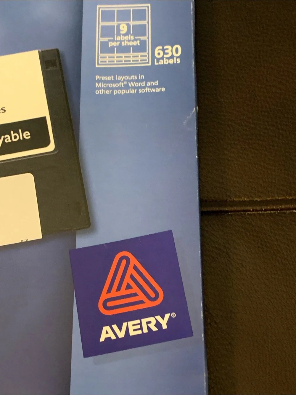 Avery 5196 White Diskette Labels 3-1/2” Diskette 9 Labels Per Sheet - 37 Sheets